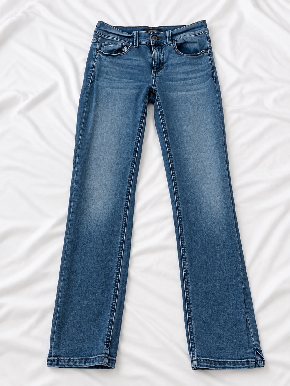 Sneak Peek Medium Blue Skinny Jeans with Faded Finish